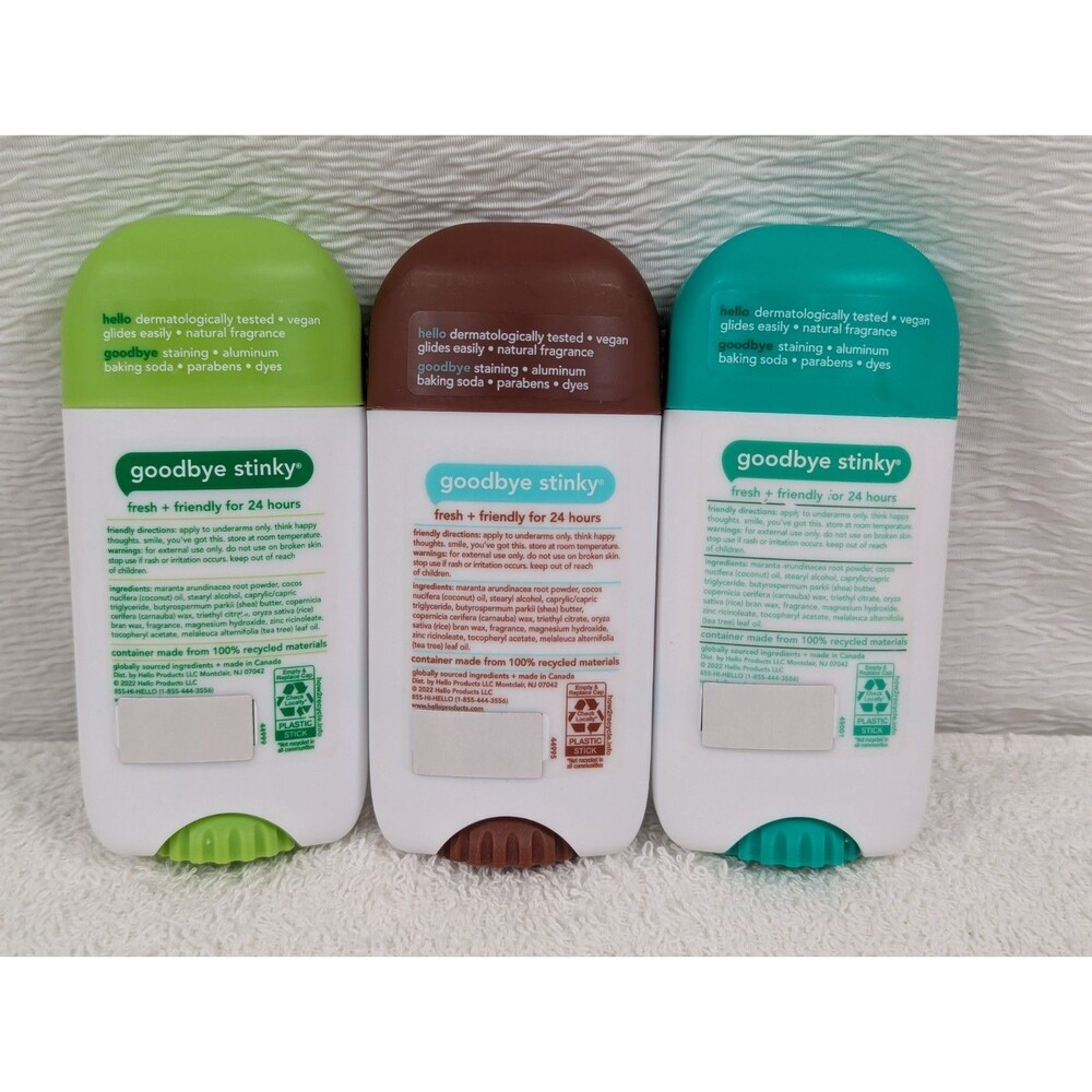 Hello - Deodorant - Citrus - Coconut - Sage - 2.6 oz - 3 Pack - Picture 2 of 7